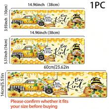 1件裝秋季蜜蜂蜂巢花卉圖案橡膠水龍頭防濺護墊，浴室水龍頭防濺墊，防泥墊，防潮防滑水龍頭墊，廚房檯面配件，保護您的廚房檯面 - 彩色 - 查看 6
