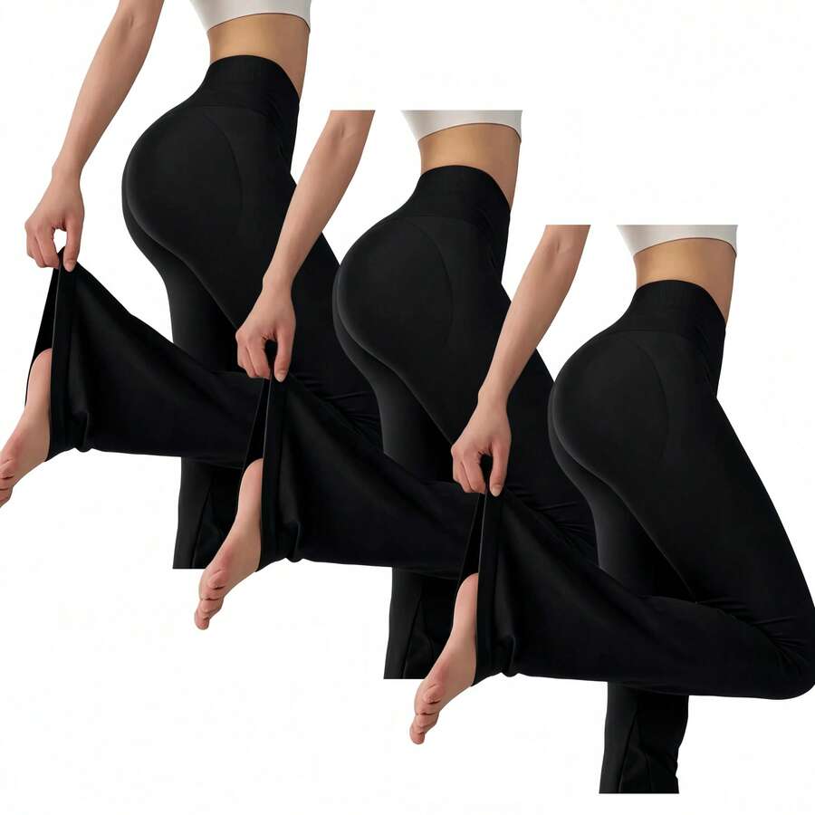 Women Sports Pants - Black 3-piece - View 1