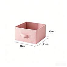 Pink Underwear Storage Box, Non-Woven Fabric Closet Organizer With Cardboard Reinforcement For Drawers And Shelves, 31x31x15cm Storage Container - 粉色 - 查看 2