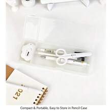 3pcs Mini White Scissors, Portable Stainless Steel Paper Cutter, Handmade Stationery, Office And Study Gift, Men's Tool. - AA - View 4