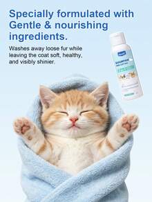 Oivolii Cat Shampoo 2 In 1 With Coconut & Oatmeal, Deep Cleansing & Moisturizing, For Sensitive Skin, Fresh Soft Coat, Luxurious Essential Pet Bath, 3.38 Fl Oz - 100ml - View 6