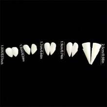 Halloween Vampire Fangs Set - DIY Role Play Teeth With Adhesive, Suitable For Day Of The Dead And Party Decoration, Dental - White - View 4