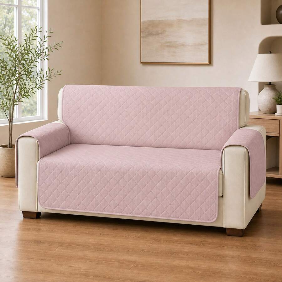 POLIGONO Sofa Slipcovers - Dusty Pink - View 1