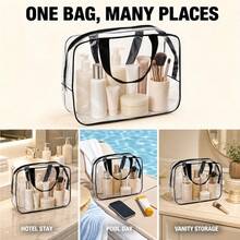 2pcs Transparent Storage Bags With Sturdy Zipper And Large Capacity, Suitable For Travel Toiletries, Clothing, Toys And Home Decor, Transparent Design For Quick Identification, Applicable For Apartment, Home, Travel And More - Multicolor - View 7
