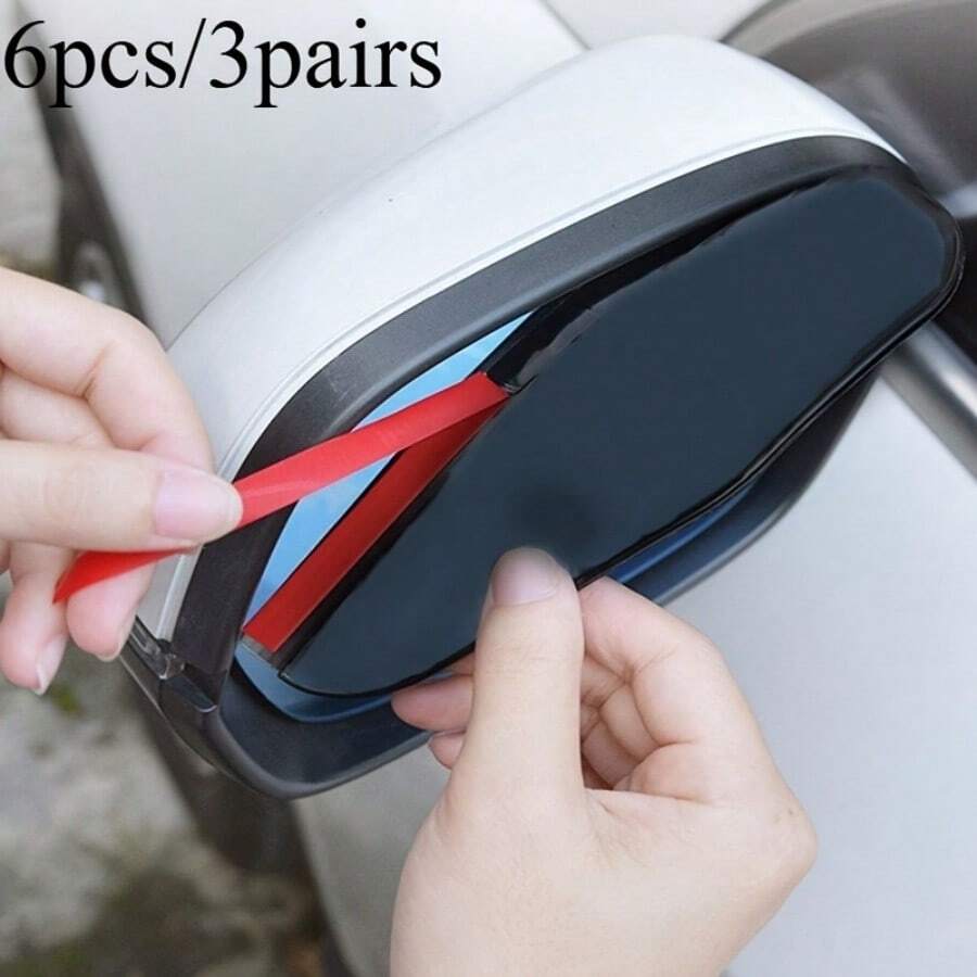 2 Packs Car Rearview Mirror Rain Visor, Car Side Mirror Rain Eyebrow, Waterproof Car Rearview Mirror Rain Shield, Universal Fit For Sedans, Trucks, And SUVs - 2pcs Rearview Mirror Rain Guards - View 1