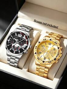 2/3pcs New Men's Watch Set, Stainless Steel Material, Suitable For Daily Wear, Father's Day, Valentine's Day Gift - A - View 13