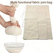 1/4/6/Pcs Reusable Cloth Gauze Bag - Multi-Purpose Muslin Fabric For Straining, Cooking, Baking, Juicing And Cheese Making - Kitchen Essentials, Cheese Making Supplies - Multicolor - View 12