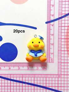 10/20/100pcs Glossy Cartoon Animal Pendants DIY Handmade Keychain Charms Bag Accessories - Multicolor - View 20