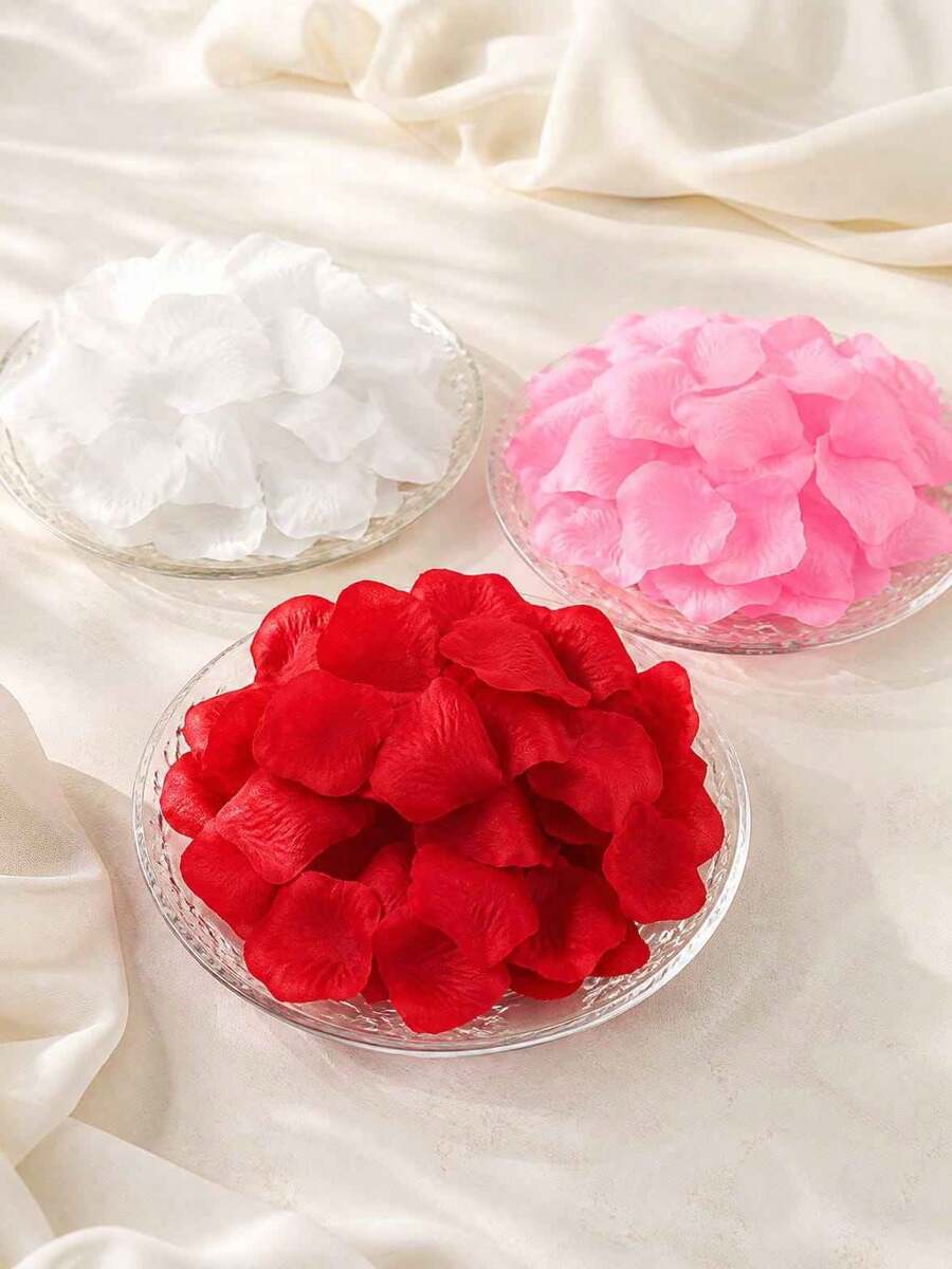 Artificial Rose Petals In Red White And Pink For Wedding Aisle Table Decoration Bridal Shower Party - Multicolor - View 1
