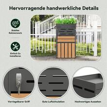 Outdoor Multi-Functional Cabinet Grey – With Integrated Planter And Waste Bin Compartment - 灰色 - 查看 4