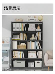 1pc Multi-Functional Storage Rack, Freestanding Metal Wardrobe Organizer With Dust Cover, Suitable For Home, Office, Classroom, Dormitory, Space-Saving Bedroom Storage Unit, Christmas, Halloween Entryway Organizer - Multicolor - View 3