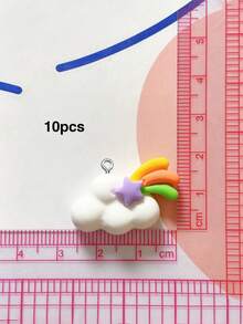 10/20/100pcs Creative Shooting Star Cloud Pendant Charms DIY Handmade Keychain Bag Pendant Accessories - Clouds - View 20