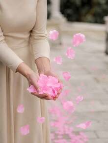 Artificial Rose Petals In Red White And Pink For Wedding Aisle Table Decoration Bridal Shower Party - Multicolor - View 3