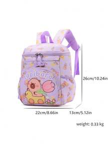 Ransel Anak Motif Kartun Capybara Lucu, Tas Sekolah TK Perempuan, Ransel Ringan untuk Mengurangi Beban untuk Sekolah Sehari-hari, Jalan-jalan, Perjalanan Luar Ruangan, Penyimpanan Multi-Kompartemen, Ransel Mini Kasual Kecil - Berwarna merah muda - View 4