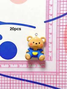 10/20/100pcs Glossy Cartoon Animal Pendants DIY Handmade Keychain Charms Bag Accessories - Multicolor - View 17