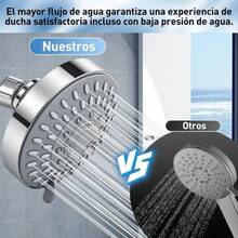 Ducha De Alta Presión De Acero Inoxidable Ajustable 5 Modos - Negro-1 ud. - Ver 9