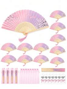 1件夏季日式隨機圖案流蘇便攜裝飾折扇 - 多款式 - 查看 1