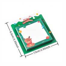 Cartoon Christmas Sticky Notes, Student Christmas Creative Stationery Gift, Sticky Notes, Message And Memo Student Note Pad, Study Office Sticky Notes, Santa Claus - one-size - View 5
