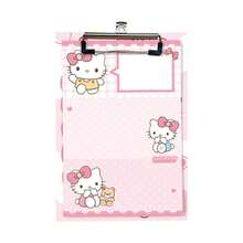 1 Clipboard + 50 Sticky Notes KT Cat Clipboard A5 Colorful Heart Cat Design, Writing Memo Clipboard, Suitable For Student Classroom Notes, Office Meeting Memos, Daily Handwritten Document Organization - A - View 5