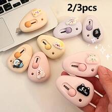 3pcs/Set Random Color Cute Mini Utility Knife, Portable Retractable Box Cutter, Office Supplies Unboxing - Color: Random - View 2