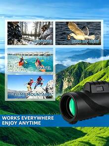 1pc Monocular Telescope High Definition Outdoor Telescope Low Light Night Vision Phone Photography Monocular - Multicolor - View 3