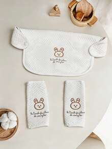 3pcs/Set Baby Carrier Accessories Bibs, Baby Hip Seat Anti-Biting Cloth, Skin-Friendly Sucking, Cartoon Embroidery Snap Button Detachable Washable, Soft Skin-Friendly Non-Irritating Anti-Drool, Compatible With Multiple Baby Carriers And Hip Seats - Baby Bib - View 9