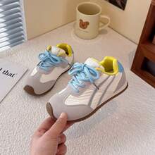 Children's Soft Sole Lightweight Shoes.Retro Colorblock Casual Shoes.Campus Daily Versatile Sports Shoes - Baby Blue - View 2