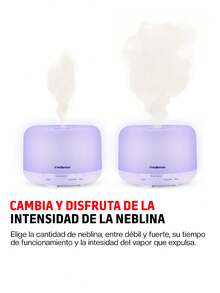 Redlemon Humidificador y Difusor de Aceites Esenciales Luz LED 12 Colores (500ml) - Sin niebla - Ver 7