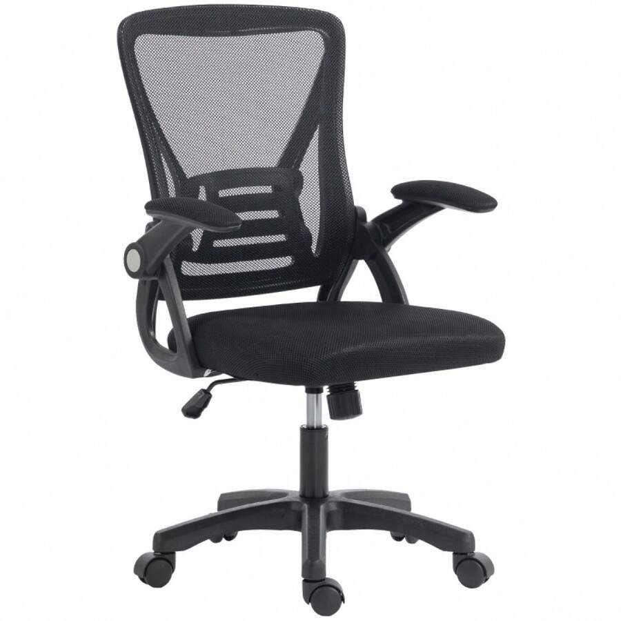 Mesh Office Chair With Foldable Backrest - Light On-Site - Black + Mesh - View 1