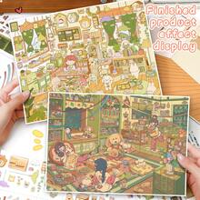 DIY Creative Fun Decorative Stickers, 28*21cm, 2 Styles Available, Includes 1 Scene Card, 3 Stickers, 1 Reference Image, Suitable For Gifts To Friends, Office, Home, Entertainment Toys - Scene Stickers - View 13