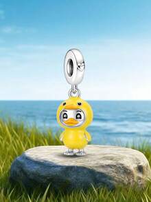 1件奶油黃小鴨吊墜，適合女性手鍊，DIY珠寶製作，日常配戴飾品 - 款式20 - 查看 8