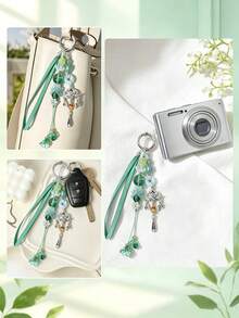Chinese Style Tassel Keychain, Fresh Color Palette, Oriental Anime Retro Tassel Key Chain, Suitable For Backpack Charm, Daily Bag Decoration, Holiday Party Gift, Back To School Gift, Women's Keychain, Car Keychain, Keychain Making Material, Men's Keychain, Backpack Charm Keychain, Keychain, Keychain Pendant, Keychain Coin Purse, Bulk Keychain, Keychain Set, Keychain Accessories - Multicolor - View 6