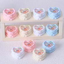 6/10/15pcs Cute Heart-Shaped Cream Cake DIY Resin Charm Pendant Accessories, Suitable For Handicrafts, Hair Clip Decoration And Jewelry Making Materials - Random Color - 3D Heart-shaped Cake - View 3