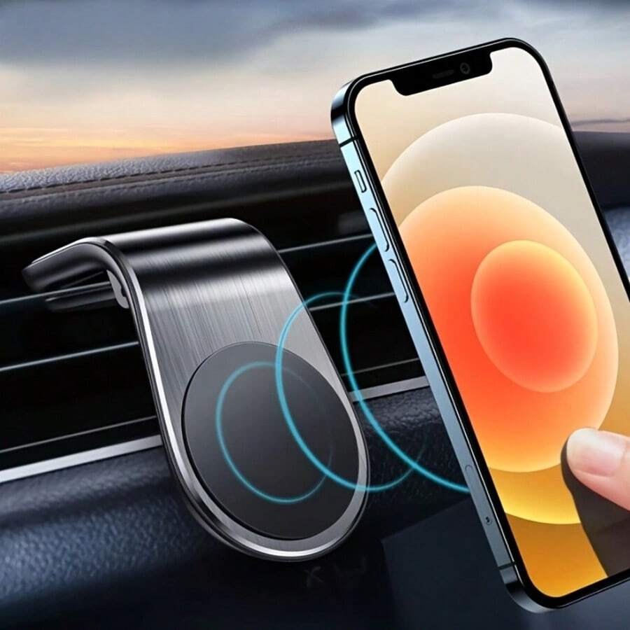 L-Shaped Magnetic Phone Holder, Used For Car Magnet Phone Holder, Car Mobile Holder, Air Outlet Holder