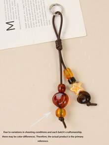 1pc Minimalist Vintage Beaded Keychain Bag Charm,Handbag Charms - Multicolor - View 8