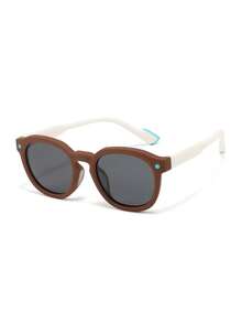 1 Pair Kids Fashion Dual-Color Silicone Sunglasses, Suitable For 3-14 Years Old Boys And Girls, Versatile Kids Eyewear, Personalized Photo Posing, Comfortable And Ultra-Lightweight - Multicolor - View 13