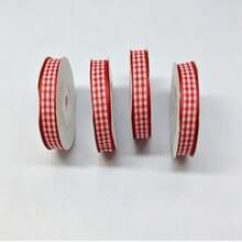 1/2/4PCS Red And White Plaid Ribbon, Valentine's Day Bow Ribbon, Suitable For Party Decoration, Holiday Food Gift Wrapping, Simple And Atmospheric Creative Gift - Multiple Styles - View 6