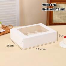 Cupcake Box With Window, Birthday Holiday Party Baking Supplies Dessert Box, Halloween, Thanksgiving And Christmas Gift Box - New Model - View 13