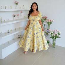 Women Plus Wedding Other Wear - Yellow - View 1