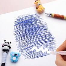 11pcs Erasable Neutral Pen Set, Includes 1 Pen + 10 Refills (Blue Ink), Pen Body With Built-In Eraser. Suitable For Note-Taking, Daily Writing, High-Quality Office And Student Stationery, Great Birthday Gift - Multicolor - View 8