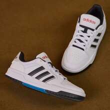 Adidas ENTRAP American Campus Style Youthful Retro Basketball Skate Shoes JQ3924 - White - View 7