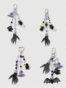 1pc Halloween Series Skeleton Palm Bat Cat Demon Castle - Multicolor - View 1