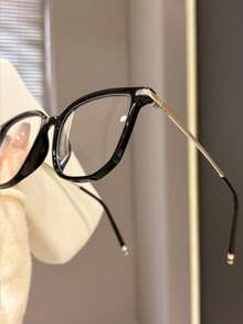 2pcs Retro Fashion Big Frame Glasses For Women, Suitable For Daily Use, Clear Lens Accessory For Computer, Reading, Gaming, TV, Mobile Phone - Multicolor - View 4