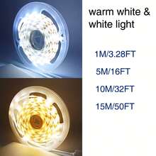 1-10M 2835 Cold White LED Flexible Light Strip, 5V Indoor Decorative Lighting, Suitable For Bedroom, Living Room, Kitchen Cabinet And TV Background Wall Indoor LED Light Strip - Multicolor - View 7