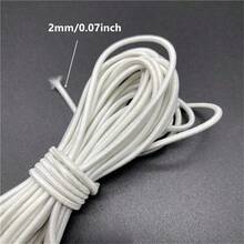 Random Color 1 Meter,5/10meter,Soft Round Elastic Band Flat Rubber Band Waistband Elastic Cord Mask Making,Halloween, Christmas - Multicolor - View 5