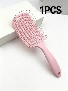 1pc Flexible Massage Hair Brush, Hollow Design, Unisex, Wet & Dry Use, Multi-Functional, Suitable For All Hair Types, Mother's Day Gift, Friend Gift, Couple Gift, Family Gift, Travel Essential, Styling Comb, Back Grooming Comb - A - View 14