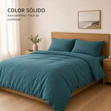 POLIGONO Duvet Covers Sets - Teal Blue - View 4
