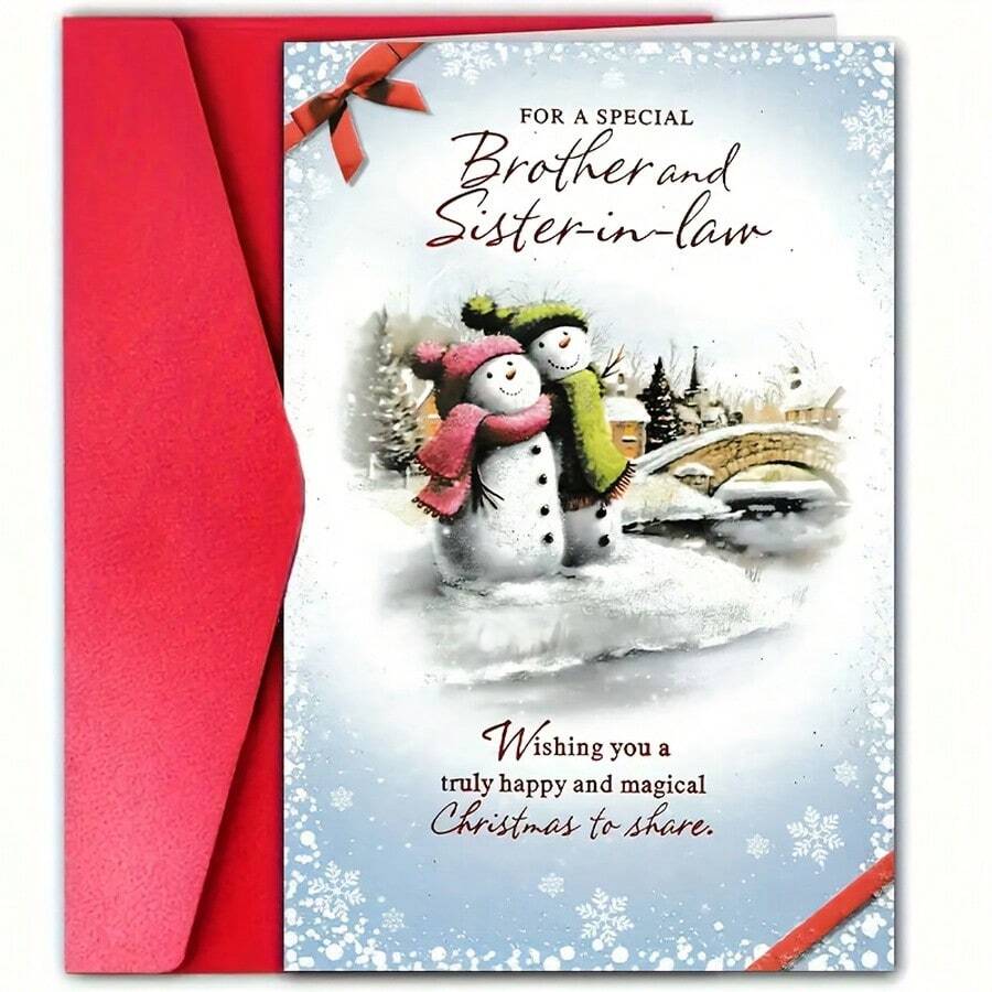 Happy Times - Charming Christmas Greeting Cards With Envelopes - Perfect For Brothers, Sisters, Friends And More, An Ideal Choice For Holiday Celebrations And Gift Giving. - Sets - View 1