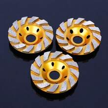 4 Inch Concrete Turbo Diamond Grinding Cup Wheel, Angle Grinder Polishing Disc, 12-Teeth Heavy Duty Angle Grinder Sanding Wheel - Multicolor - View 7