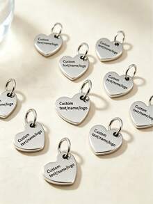 Custom Stainless Steel Heart Pendant- Personalized Jewelry Gift With Name Engraving, Small Hanging Ornament,Gift For Girlfriend/Mother - Multicolor - View 2